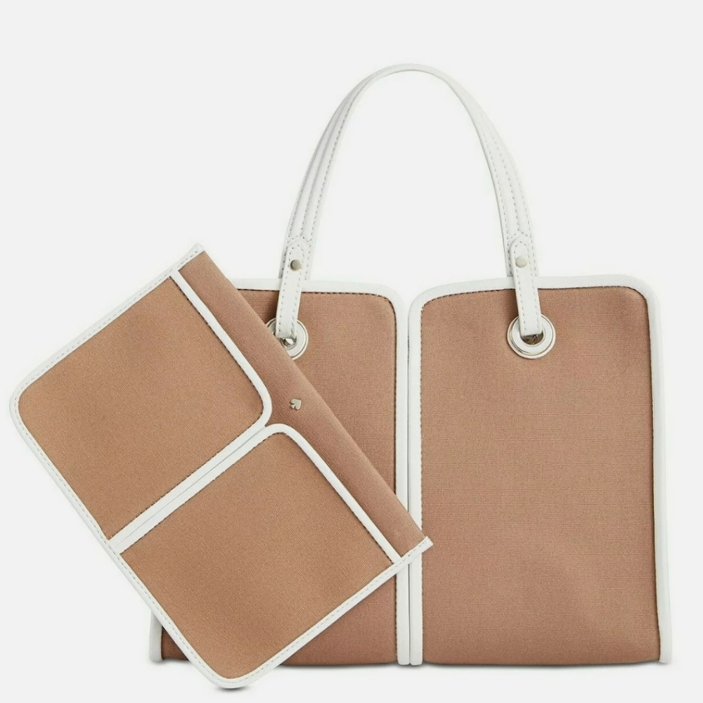 ♠️NWT Kate Spade Sam Medium Canvas Plunge Satchel